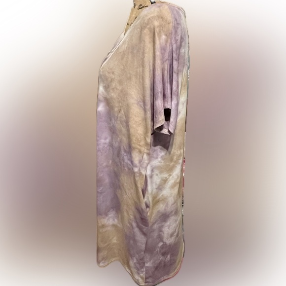 Carole Christian Dress Tie Dye Midi Side Pockets Size M Stretchy Boho Hippie - Picture 9 of 11